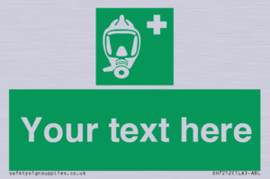 Custom sign safe condition Emergency escape breathing device